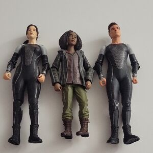 NECA Hunger Games Katniss, Rue And Peeta Action Figures Used
